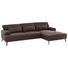 WOHNLANDSCHAFT in Textil Dunkelbraun - Dunkelbraun/Schwarz, MODERN, Textil/Metall (285/174cm) - Carryhome WOHNLANDSCHAFT in Textil Dunkelbraun - Dunkelbraun/Schwarz, MODERN, Textil/Metall (285/174cm) - Carryhome