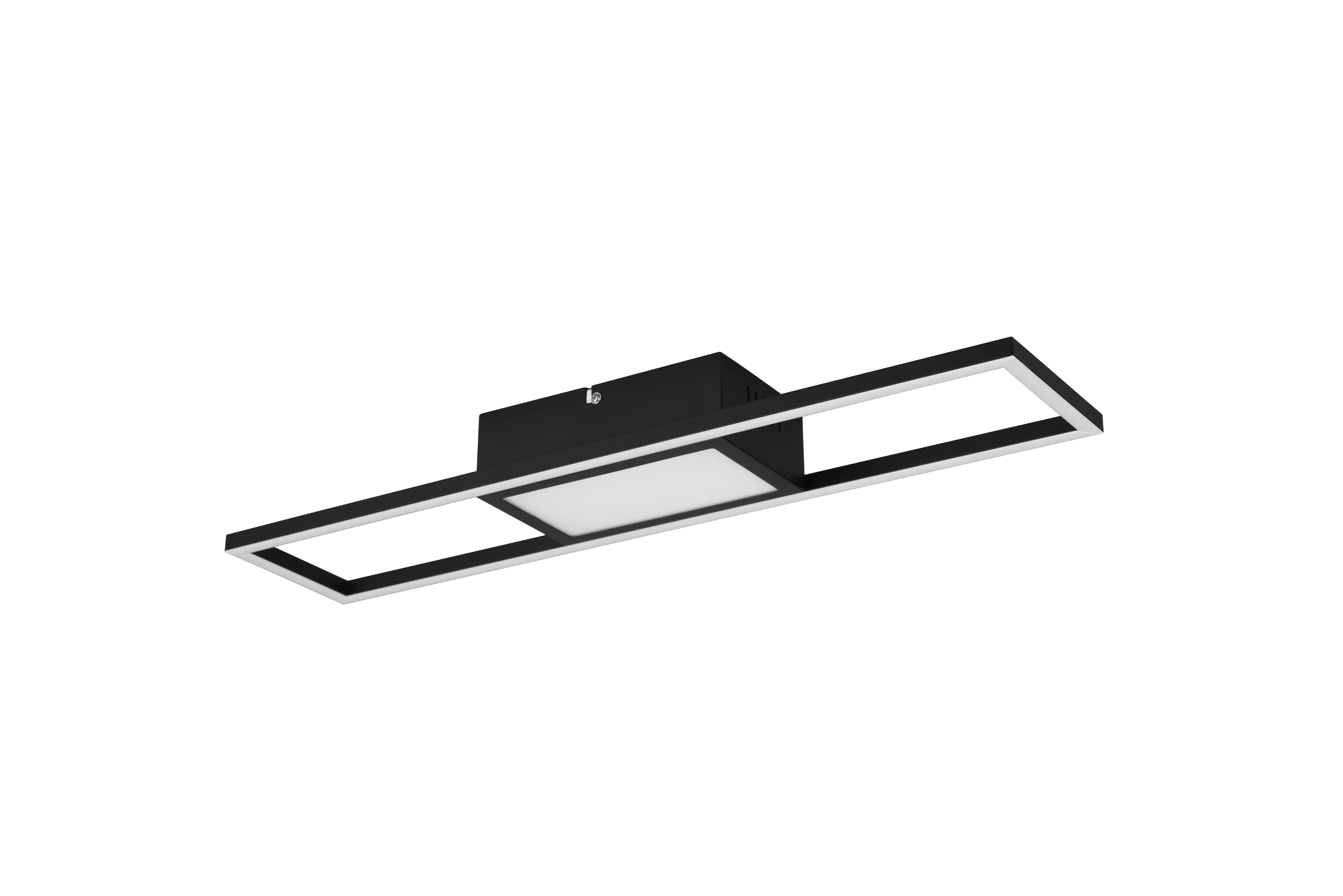 LED-DECKENLEUCHTE Rigido 60/6/13 cm   - Schwarz, Design, Metall (60/6/13cm)