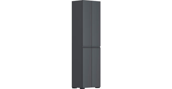 GARDEROBENSCHRANK 52/192/36 cm - Anthrazit/Schwarz, Design, Holzwerkstoff/Kunststoff (52/192/36cm) - Dieter Knoll