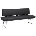 SITZBANK in Metall, Textil Schwarz  - Schwarz, Design, Textil/Metall (195/91/65cm) - Dieter Knoll