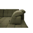 ECKSOFA in Webstoff Olivgrün  216/297 cm  - Schwarz/Olivgrün, Design, Holz/Textil (216/297cm) - Xora