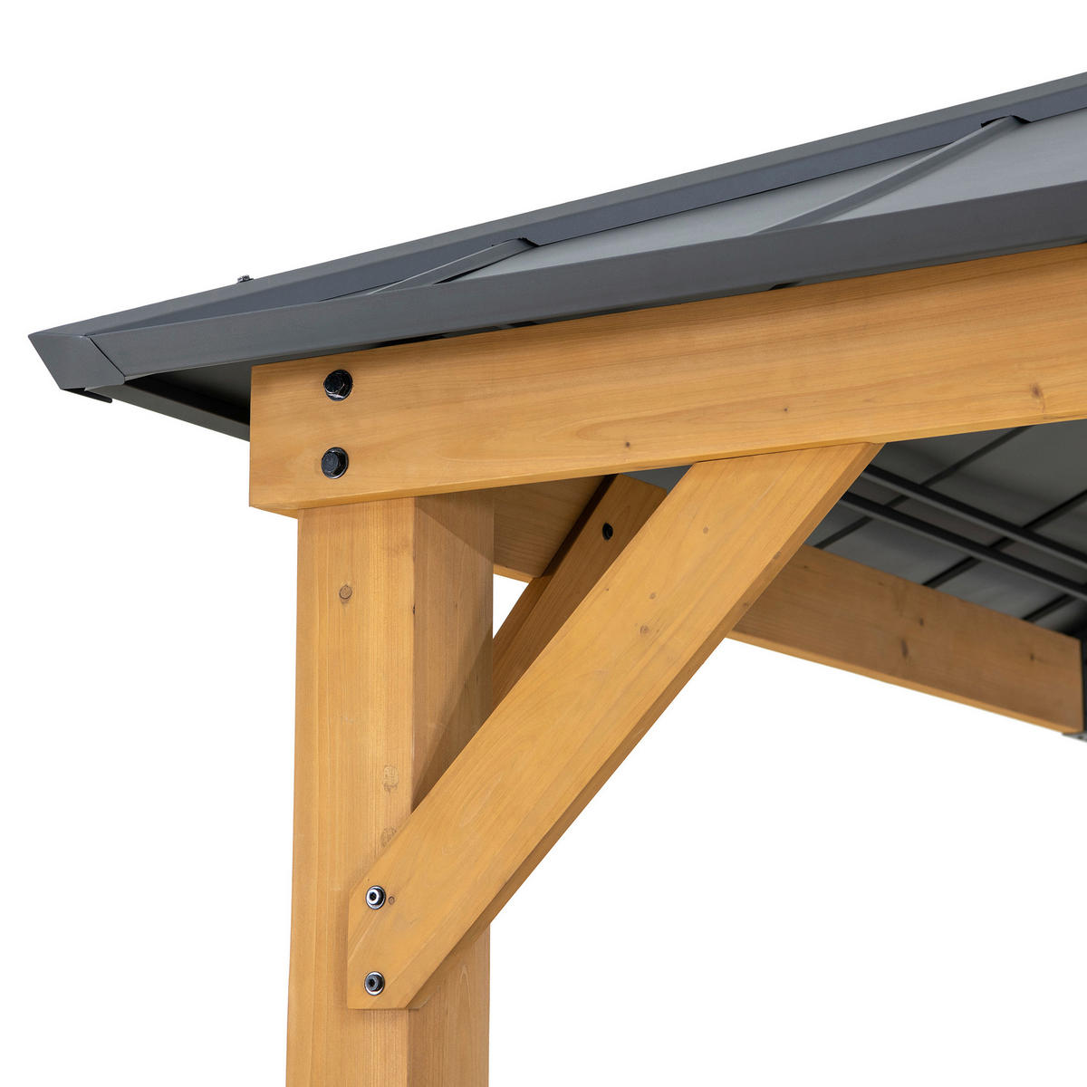 PAVILLON 390/320/450 cm  - Anthrazit, Basics, Holz/Metall (390/320/450cm) - Modante