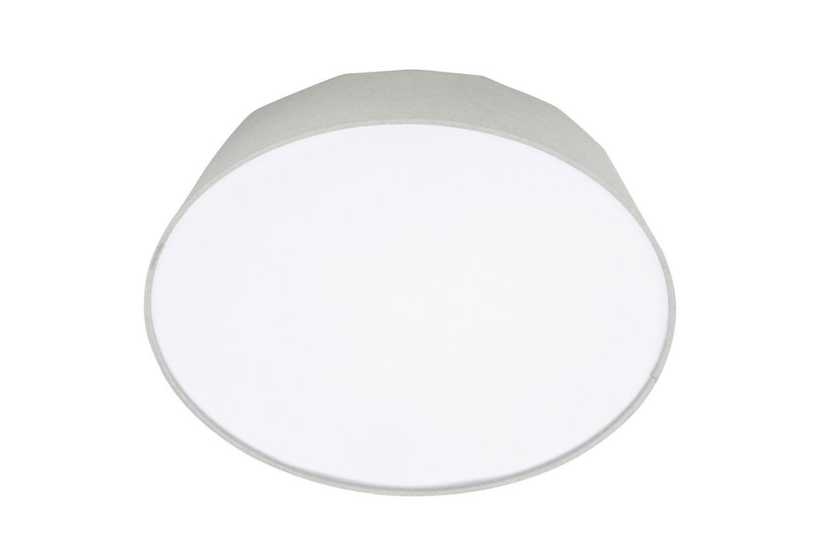 LED-DECKENLEUCHTE 40/12,7 cm   - Hellgrau, Basics, Kunststoff/Textil (40/12,7cm) - Novel