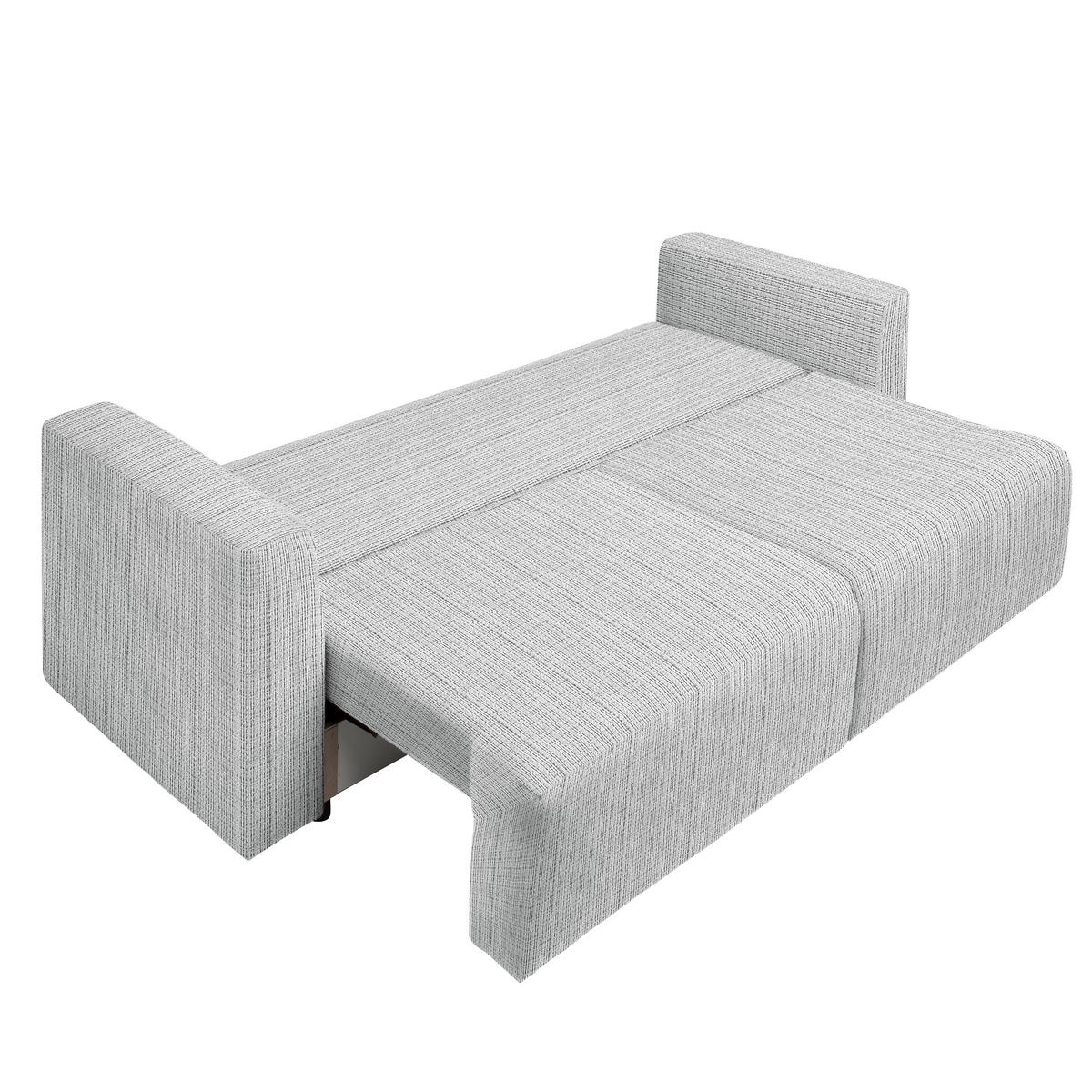 SCHLAFSOFA Cord Silberfarben  - Silberfarben/Schwarz, Design, Kunststoff/Textil (250/92/105cm) - Carryhome