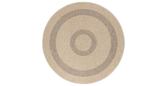 OUTDOORTEPPICH 80/80 cm Comilla Schwarz, Beige  - Beige/Schwarz, Basics, Textil (80/80cm) - Novel