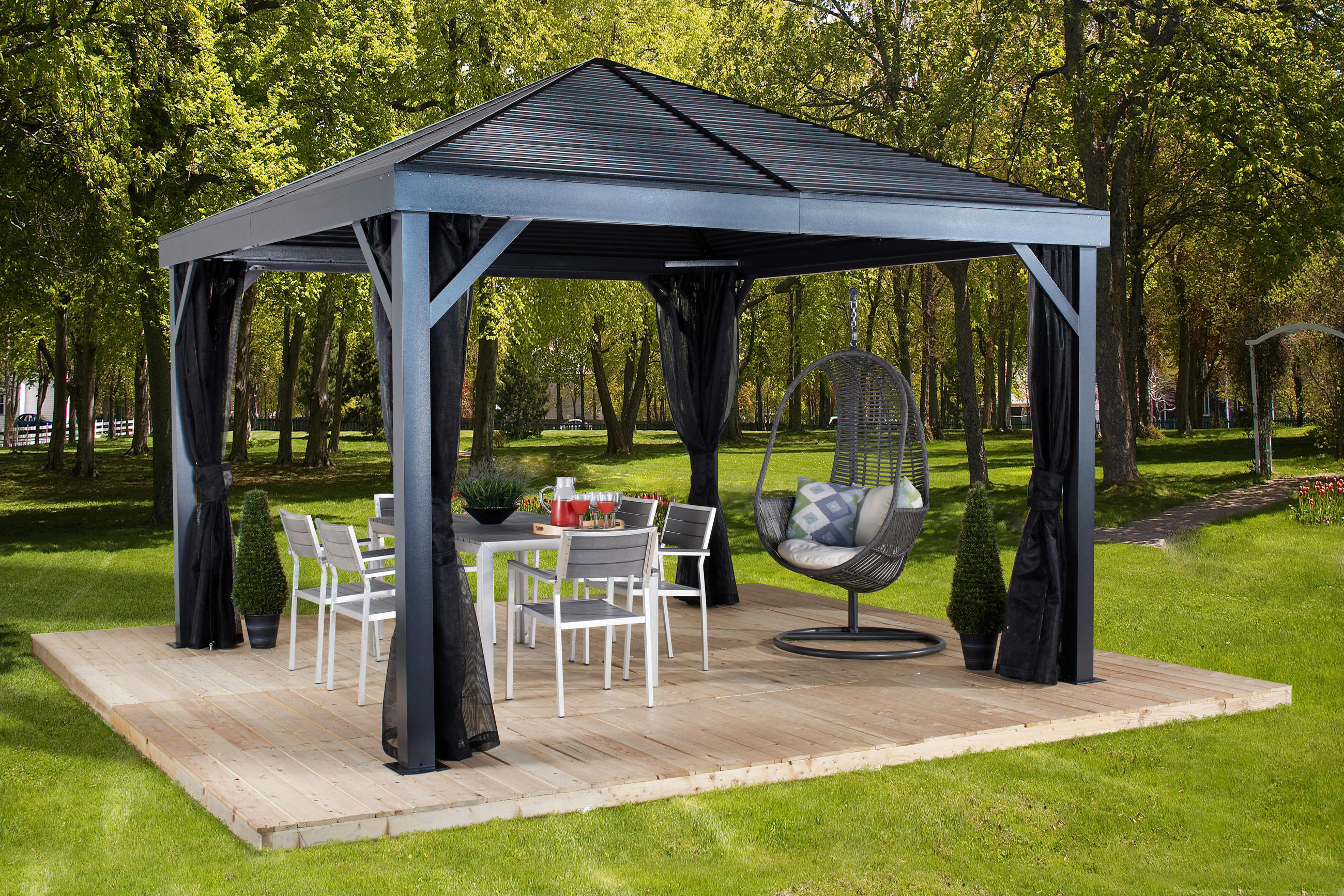 PAVILLON 363/310/363 cm   - Anthrazit, Basics, Metall (363/310/363cm)