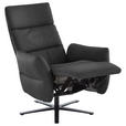 RELAXSESSEL in Leder Anthrazit  - Anthrazit/Schwarz, Design, Leder/Metall (82/119/85cm) - Dieter Knoll