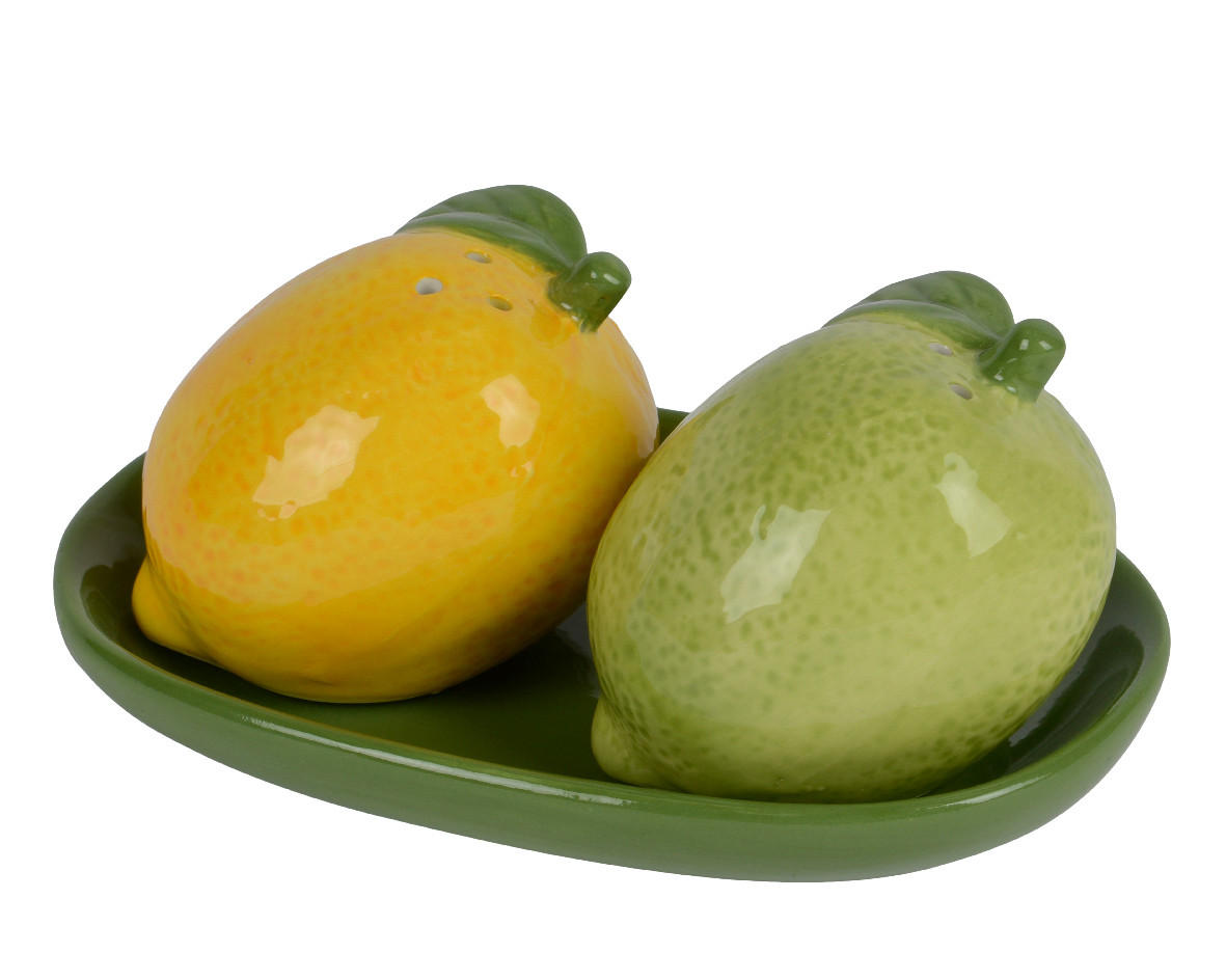 SOLNICA IN POPRNICA          13 cm    - rumena/zelena, Basics, keramika (13cm)