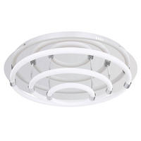 LED-DECKENLEUCHTE 55/15 cm   - Opal/Weiß, Design, Kunststoff/Metall (55/15cm) - Globo