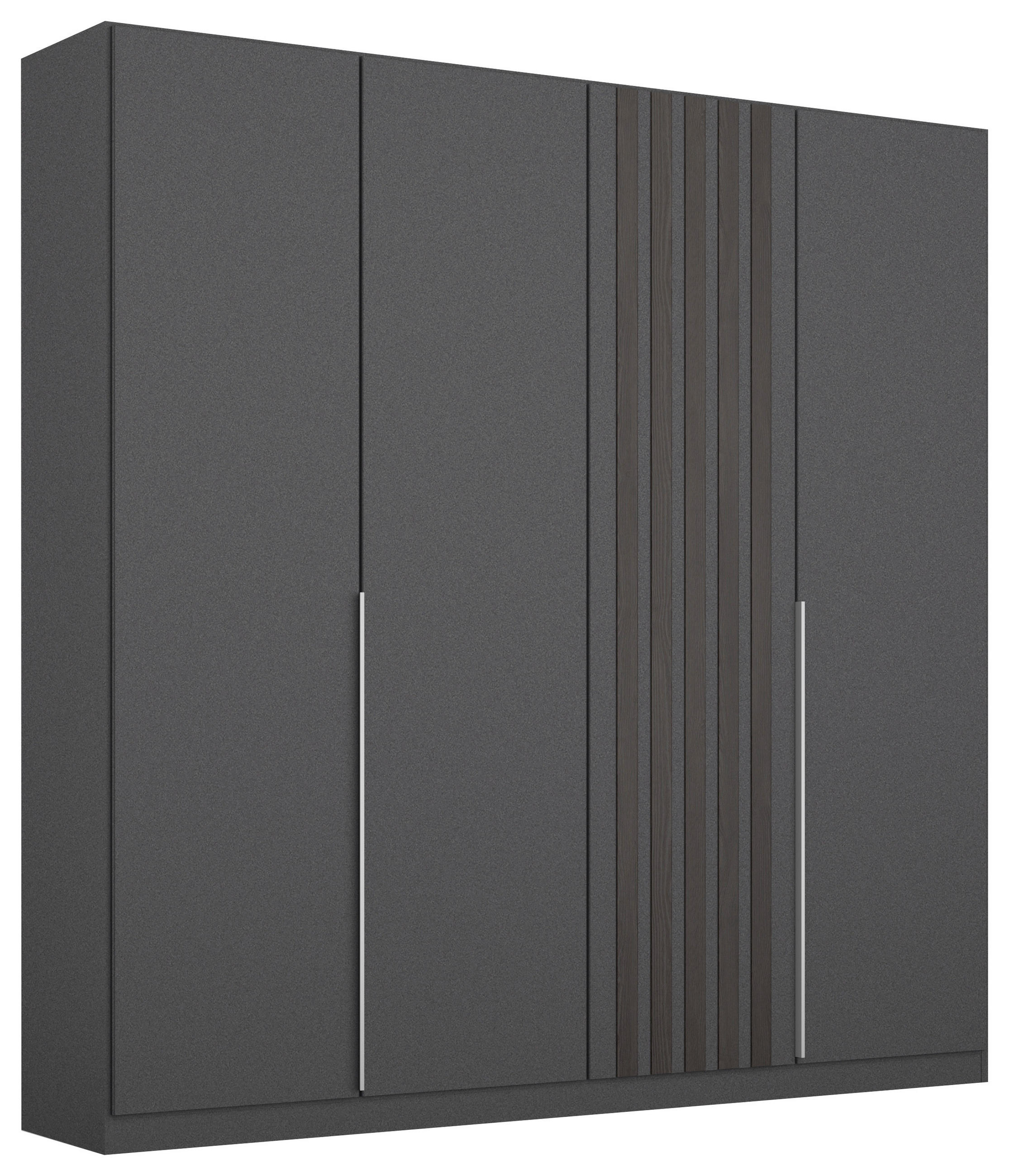 DREHTÜRENSCHRANK 181/210/54 cm 4-türig Grau  - Alufarben/Grau, MODERN, Holzwerkstoff/Metall (181/210/54cm) - Rauch Möbel