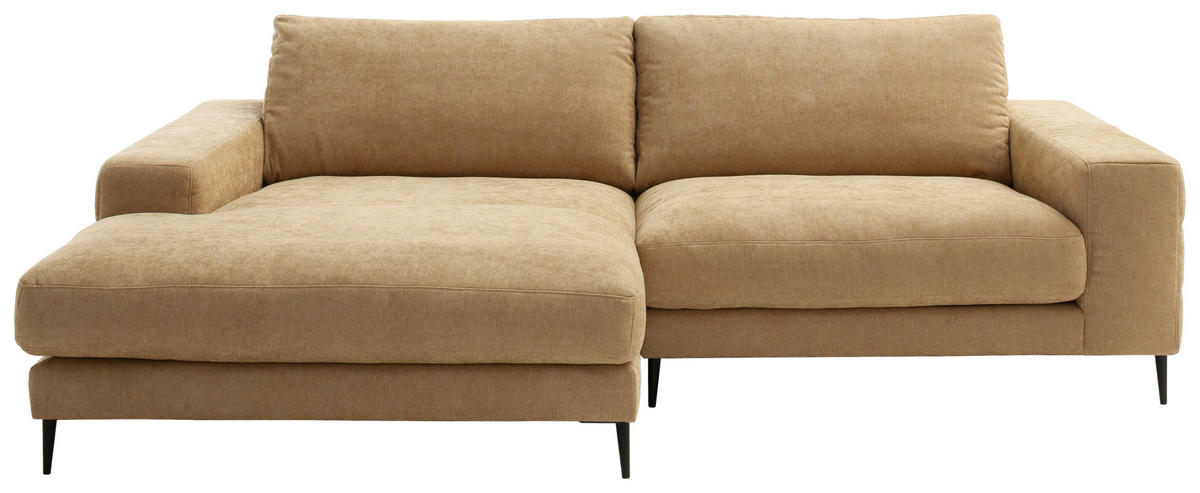 ECKSOFA in Flachgewebe Gelb  - Gelb/Schwarz, Design, Textil/Metall (177/253cm) - Dieter Knoll
