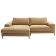 ECKSOFA in Flachgewebe Gelb  177/253 cm  - Gelb/Schwarz, Design, Textil/Metall (177/253cm) - Dieter Knoll