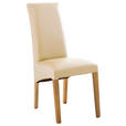STUHL  in Lederlook Textil  - Eichefarben/Beige, KONVENTIONELL, Holz/Textil (47/102/57cm) - Carryhome