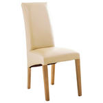 STUHL  in Lederlook Textil  - Eichefarben/Beige, KONVENTIONELL, Holz/Textil (47/102/57cm) - Carryhome