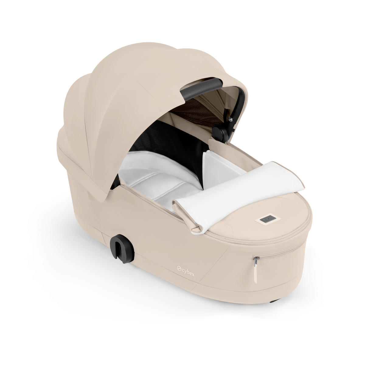 KOMBIKINDERWAGEN  PRIAM Comfort Matt Black  Cozy Beige  - Beige/Schwarz, Basics, Kunststoff/Textil (83-92/60cm) - cybex PLATINUM