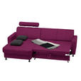 ECKSOFA in Webstoff Lila  165/257 cm  - Lila/Schwarz, Design, Kunststoff/Textil (165/257cm) - Xora