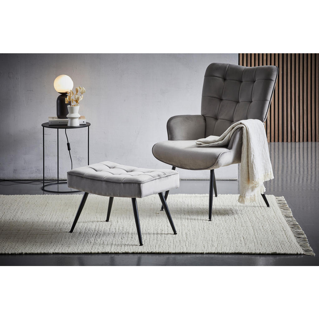 Thumbnail - Xora Sessel, Grau, Schwarz, Metall, Textil, 67x96x85 cm, Wohnzimmer, Sessel, Polstersessel