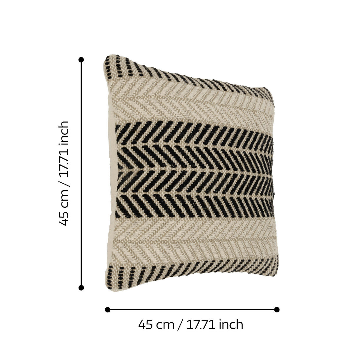 ZIERKISSEN  45/45 cm   - Beige/Creme, Basics, Textil (45/45cm) - Eglo