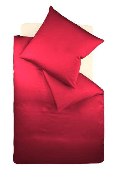 BETTWÄSCHE Makosatin 135/200 cm  - Rot, Basics, Textil (135/200cm) - Fleuresse