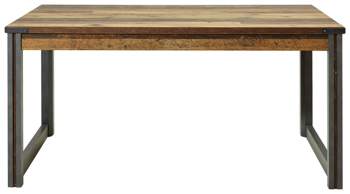 ESSTISCH rechteckig Grau, Pinienfarben  - Grau/Pinienfarben, KONVENTIONELL, Holzwerkstoff (160/90/77cm) - Hom`in