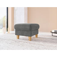 HOCKER GLENDALE E Flachgewebe Grau  - Eichefarben/Grau, KONVENTIONELL, Holz/Textil (58/48/58cm) - Sit & More