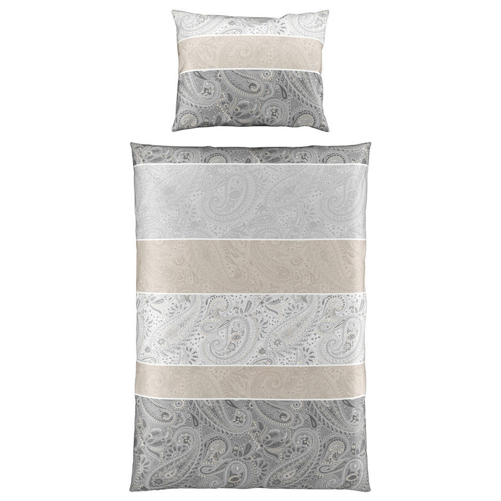 Bettwäsche 140x200 cm Linda Satin, Anthrazit