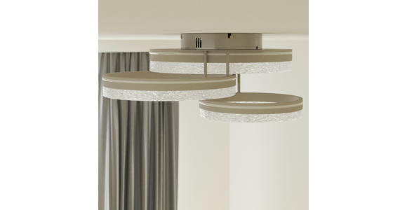 LED-DECKENLEUCHTE 72/63/22 cm   - Cappuccino, Design, Kunststoff/Metall (72/63/22cm) - Novel