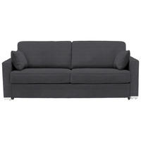 SCHLAFSOFA Flachgewebe Grau  - Chromfarben/Grau, KONVENTIONELL, Textil/Metall (208/86/97cm) - Novel