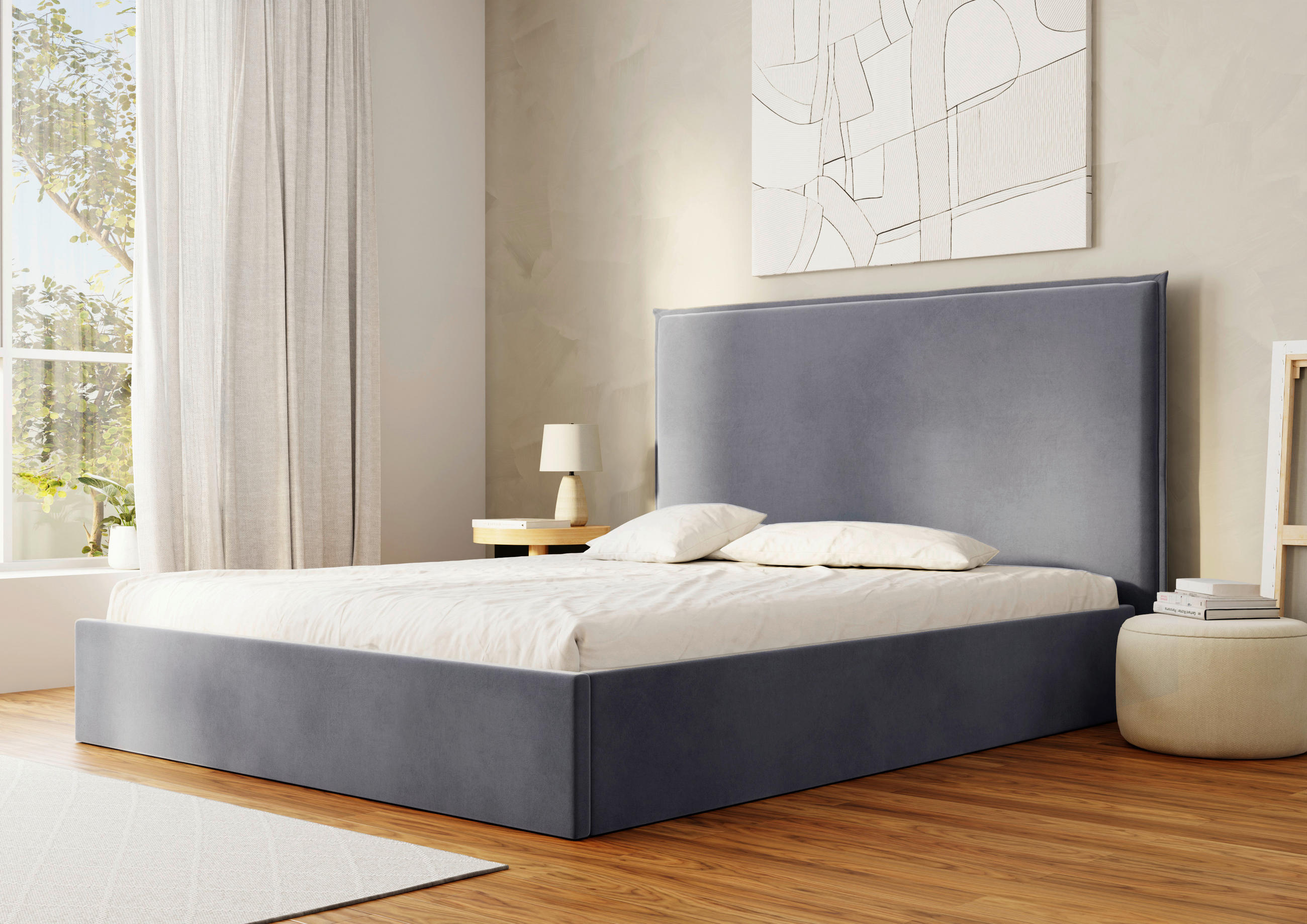 POLSTERBETT Bettkasten, Lattenrost 180/200 cm  in Anthrazit  - Anthrazit/Schwarz, Design, Holz/Textil (180/200cm) - Boxxx