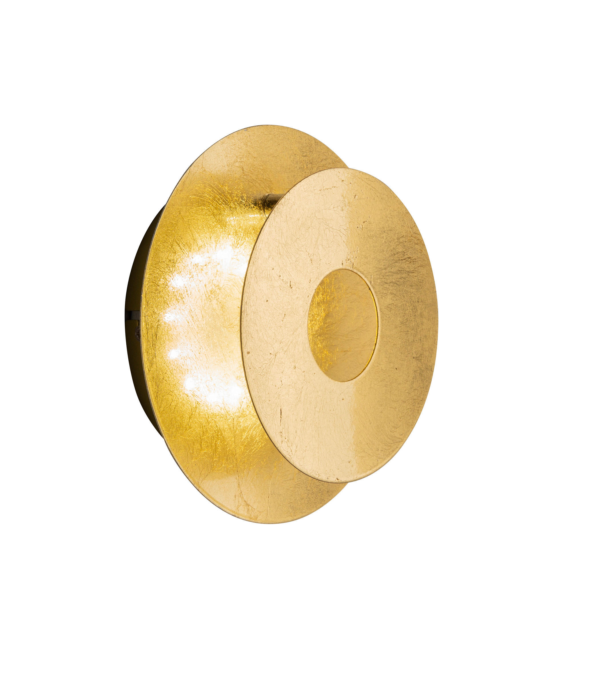 LED-WANDLEUCHTE 18/6,5 cm   - Goldfarben, Design, Kunststoff/Metall (18/6,5cm) - Globo