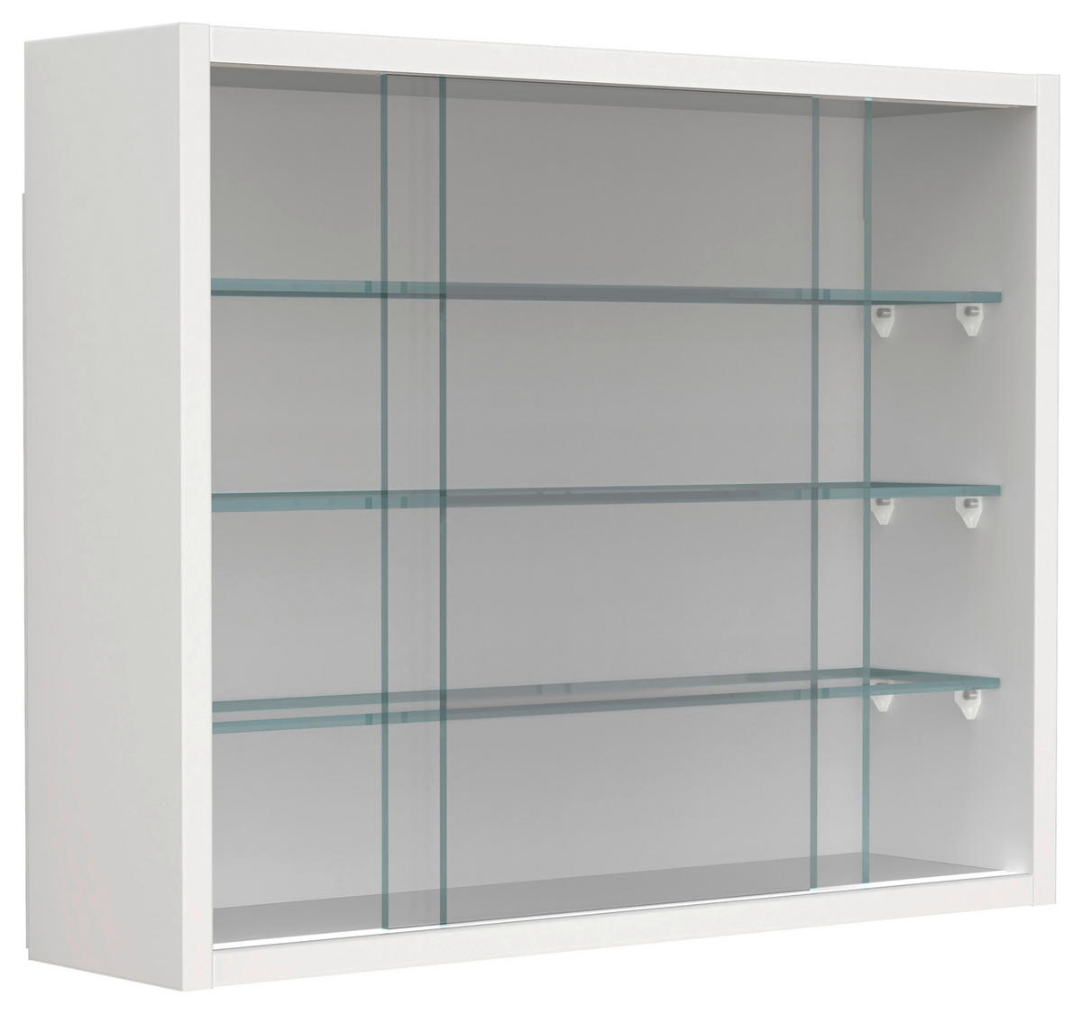 HÄNGEVITRINE in Weiss  - Weiss/Transparent, Design, Glas/Holzwerkstoff (50/40/12cm) - MID.YOU