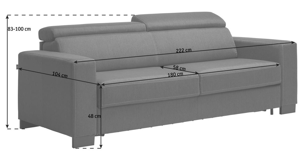 CANAPEA EXTENSIBILĂ  - Design (222/83 (100)/104cm) - Novel