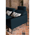 ECKSOFA in Flachgewebe, Struktur Dunkelblau  - Anthrazit/Dunkelblau, Design, Textil/Metall (230/254cm) - Ambiente