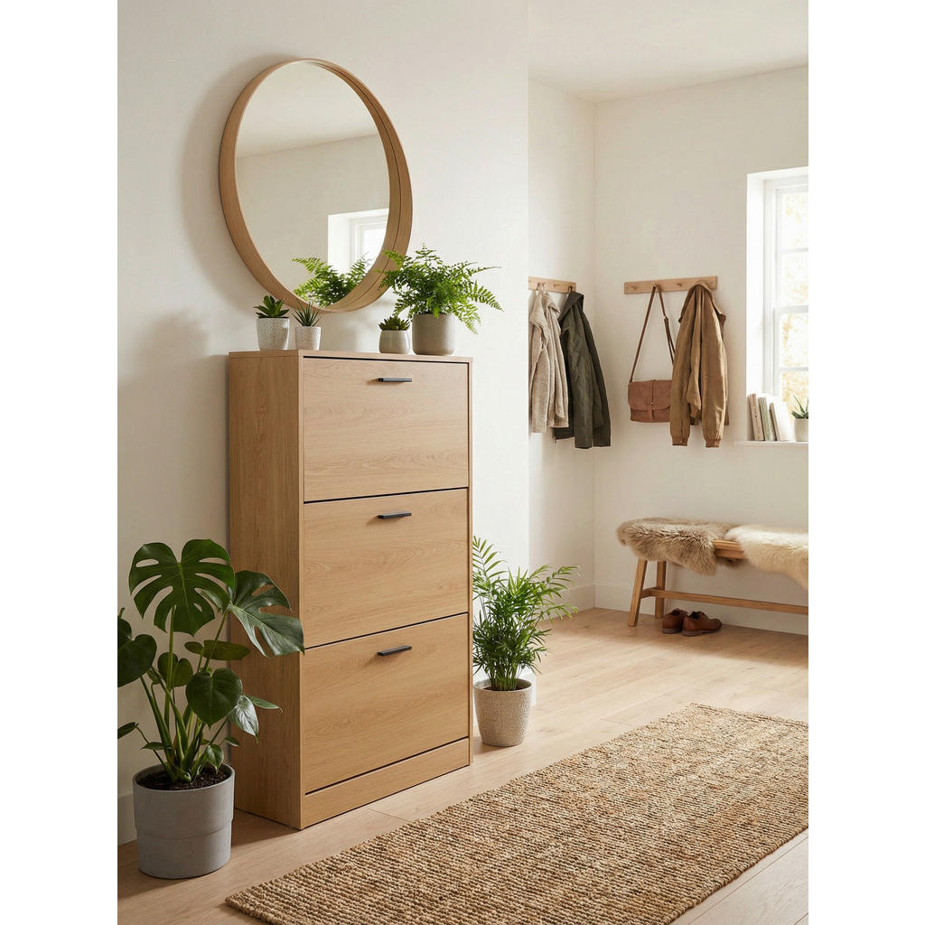 Schuhkipper Zwolle Eiche Dekor B: 60 cm