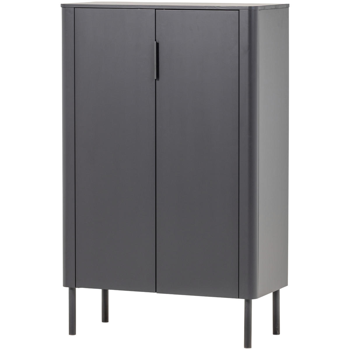 SCHUHSCHRANK Gunnar  in 85/135/39 cm  - Schwarz, Design, Holz/Metall (85/135/39cm) - Livetastic