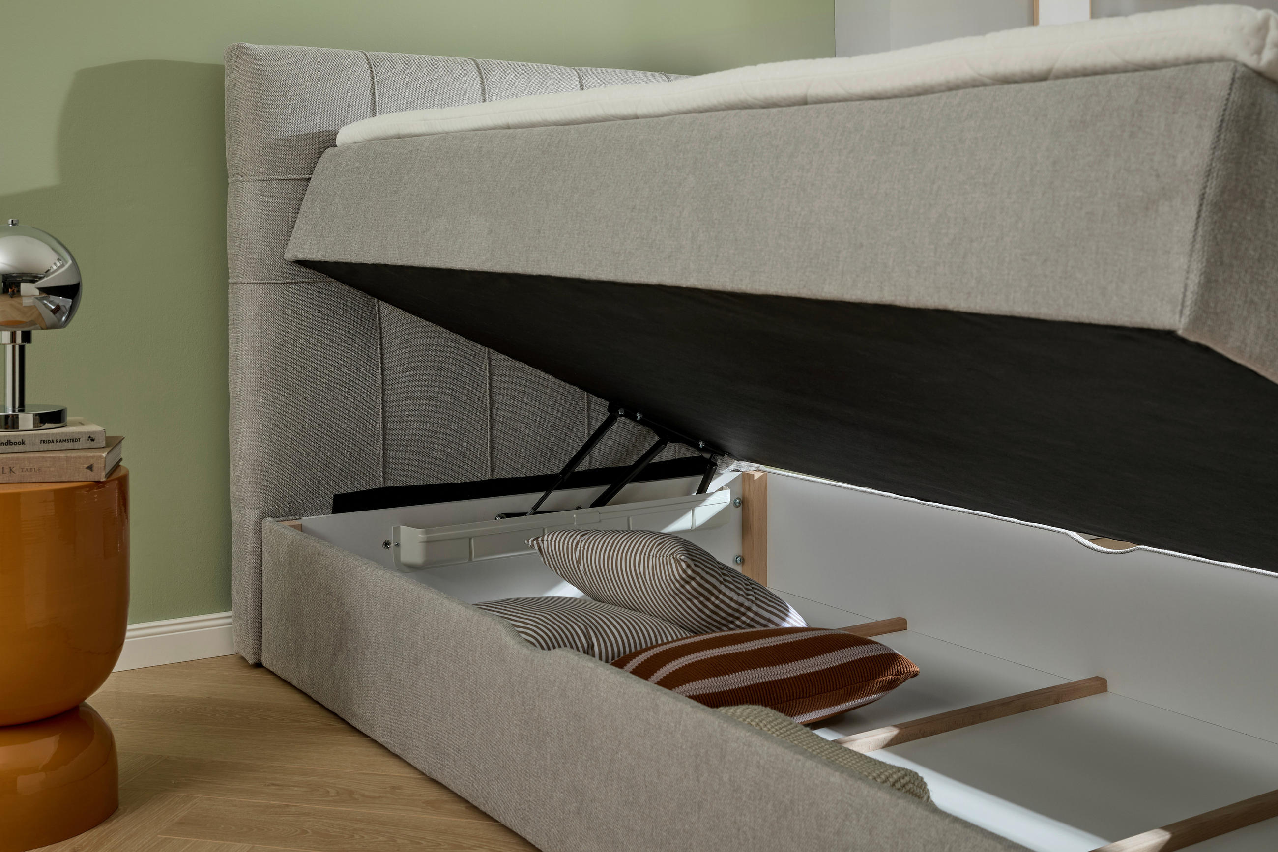 BOXBETT 90/200 cm  in Silberfarben  - Silberfarben/Schwarz, KONVENTIONELL, Kunststoff/Textil (90/200cm) - Boxxx