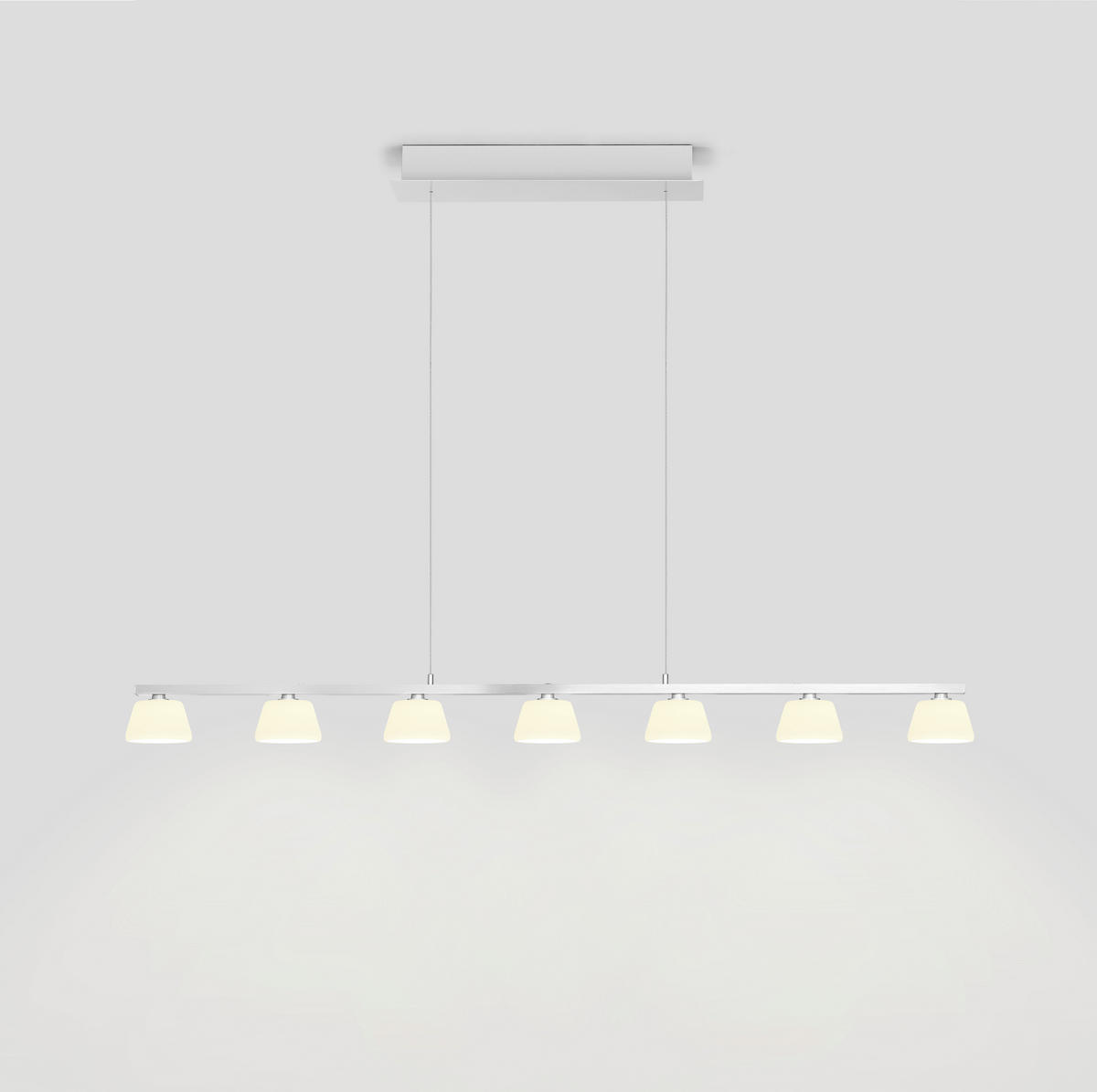 LED-PENDELLEUCHTE 122/5,5/60-180 cm  - Alufarben, Design, Metall (122/5,5/60-180cm) - Hell