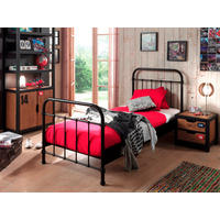 KINDER-/JUNIORBETT - Schwarz, ROMANTIK / LANDHAUS, Metall (90/200cm) - Vipack