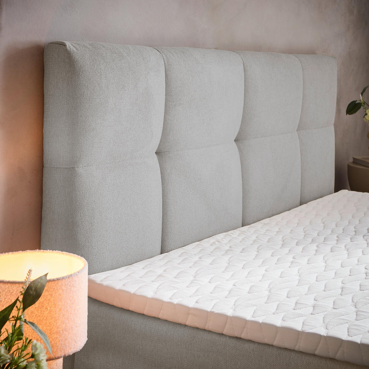 BOXBETT 140/200 cm  in Hellgrau  - Hellgrau, KONVENTIONELL, Textil (140/200cm) - Boxxx
