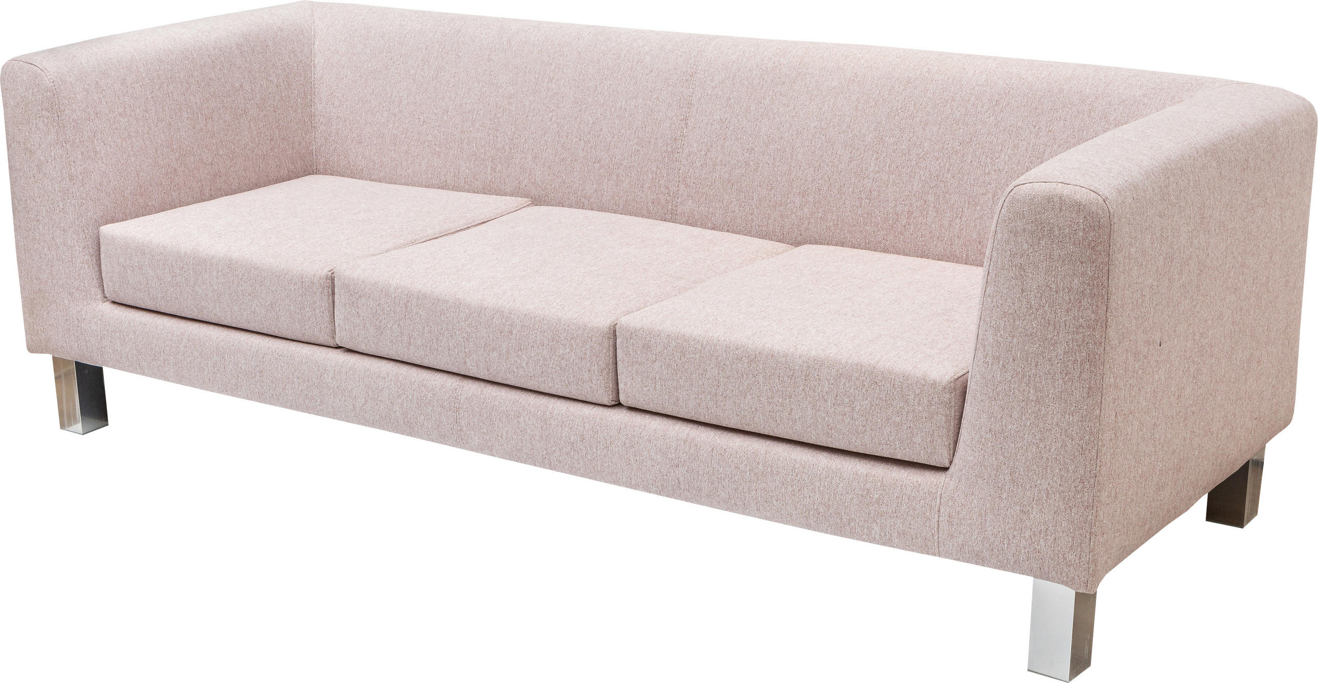 KANAPÉ faalapú anyag, textil rózsaszín  - rózsaszín, Basics, faalapú anyag/textil (200/183/77cm) - Carryhome