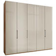 DREHTÜRENSCHRANK  in Champagner, Eiche Bianco  - Schieferfarben/Eiche Bianco, KONVENTIONELL, Glas/Holzwerkstoff (250/236/58cm) - Dieter Knoll