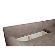 ECKSOFA Braun Struktur - Schwarz/Braun, KONVENTIONELL, Textil/Metall (274/194cm) - Carryhome