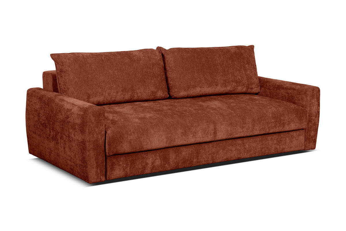 SCHLAFSOFA Chenille Rostfarben  - Rostfarben, Design, Textil (238/90/116cm) - Livetastic