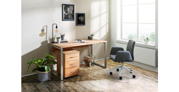 SCHREIBTISCH 140/70/76 cm in Kernbuche - Kernbuche, Design, Holz/Metall (140/70/76cm) - Carryhome