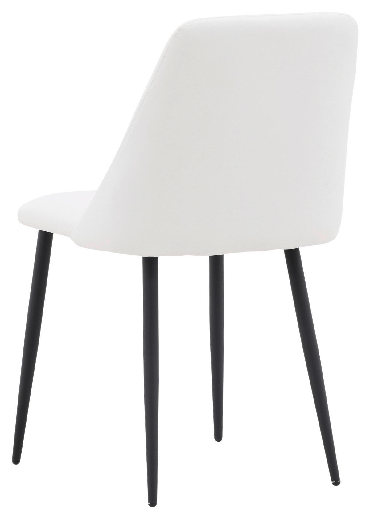 STOLSET 2 styck stål läderimitation (vegan)  - vit/svart, Design, metall/textil (49/87/56cm) - Livetastic
