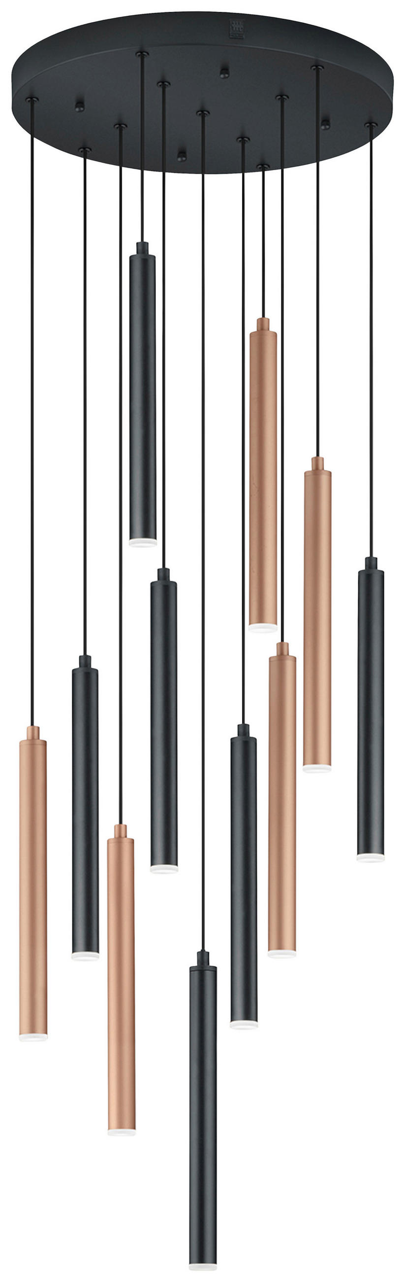 ZÁVĚSNÉ LED SVÍTIDLO, 40/150 cm  - bílá/černá, Design, kov/plast (40/150cm) - Musterring