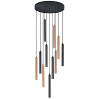 LED-HÄNGELEUCHTE Calina 40/150 cm  - Schwarz/Weiß, Design, Kunststoff/Metall (40/150cm) - Musterring