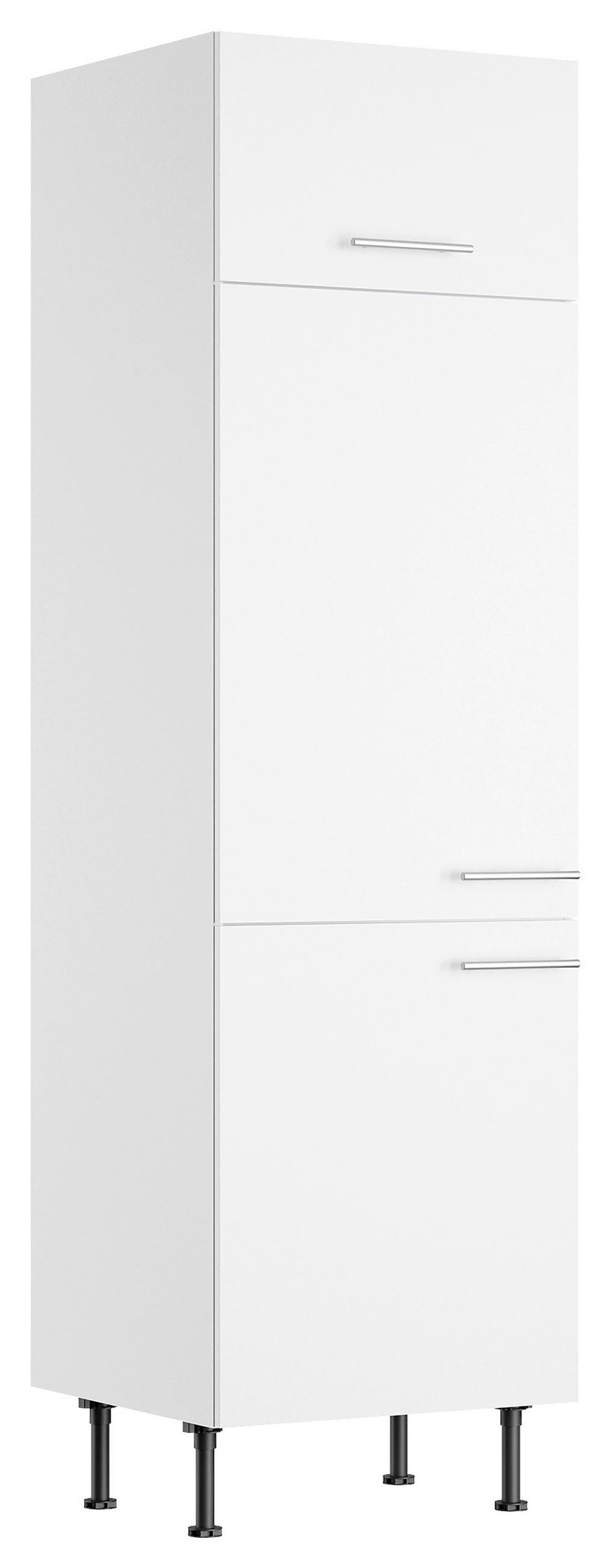 GERÄTEUMBAUSCHRANK 60/211,8/58,1 cm  in Weiß  - Edelstahlfarben/Weiß, Basics, Holzwerkstoff/Metall (60/211,8/58,1cm) - Optifit