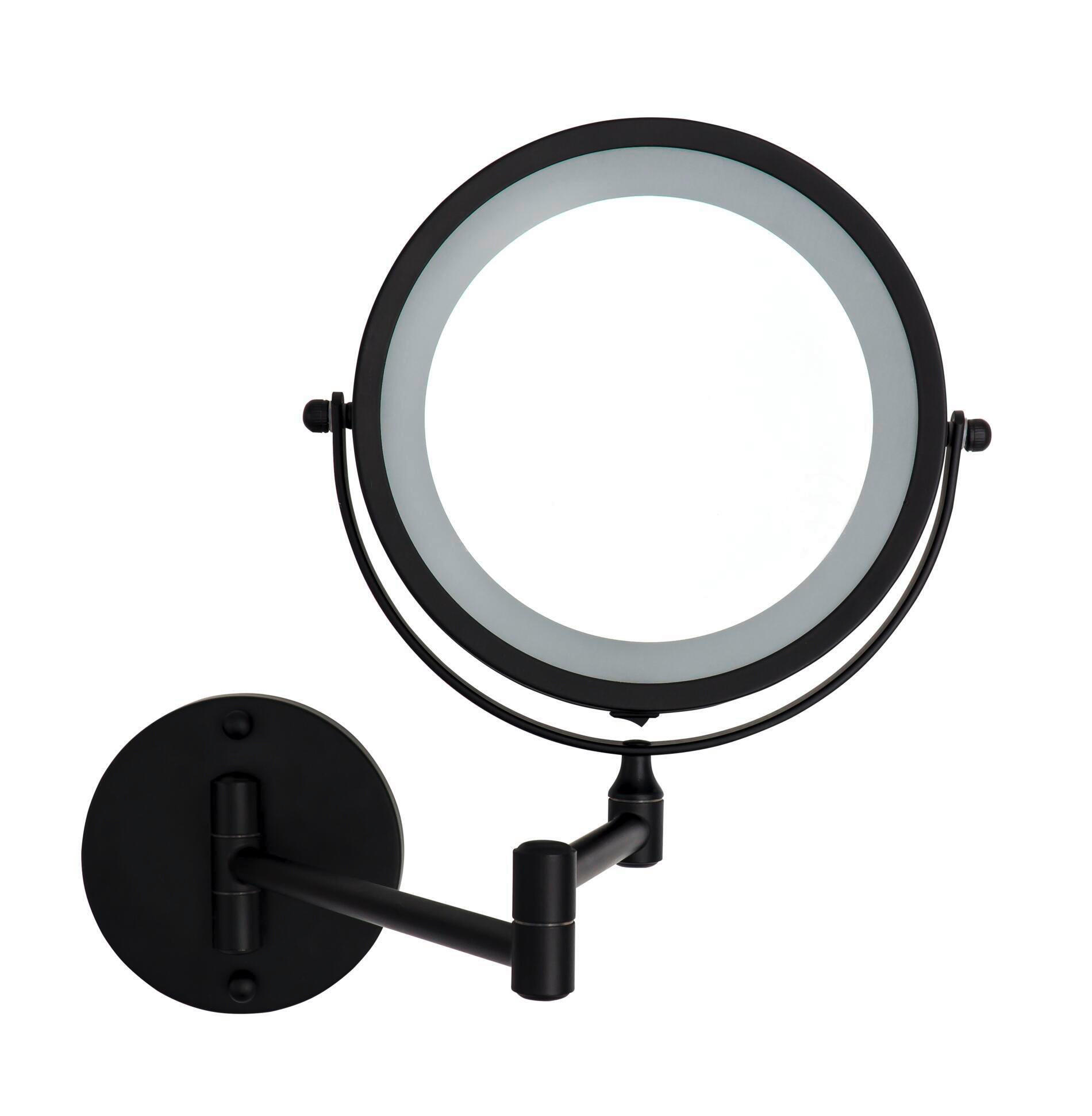 SCHMINKSPIEGEL   13 cm   - Schwarz, Basics, Glas/Metall (13cm) - Sadena
