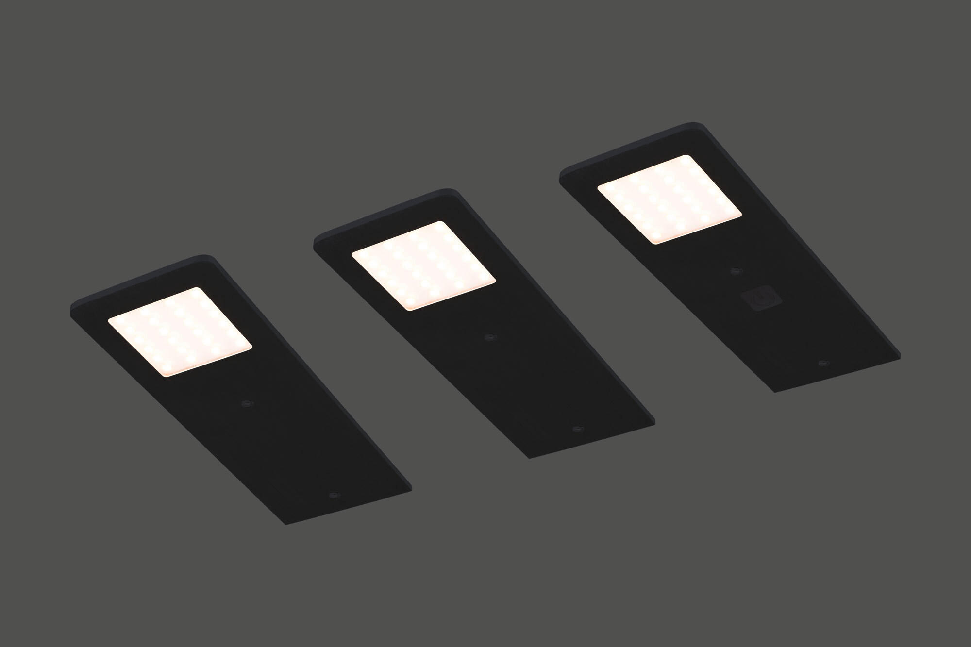 UNTERBAULEUCHTEN-SET 7/0,4/19 cm   - Schwarz, Basics, Metall (7/0,4/19cm)